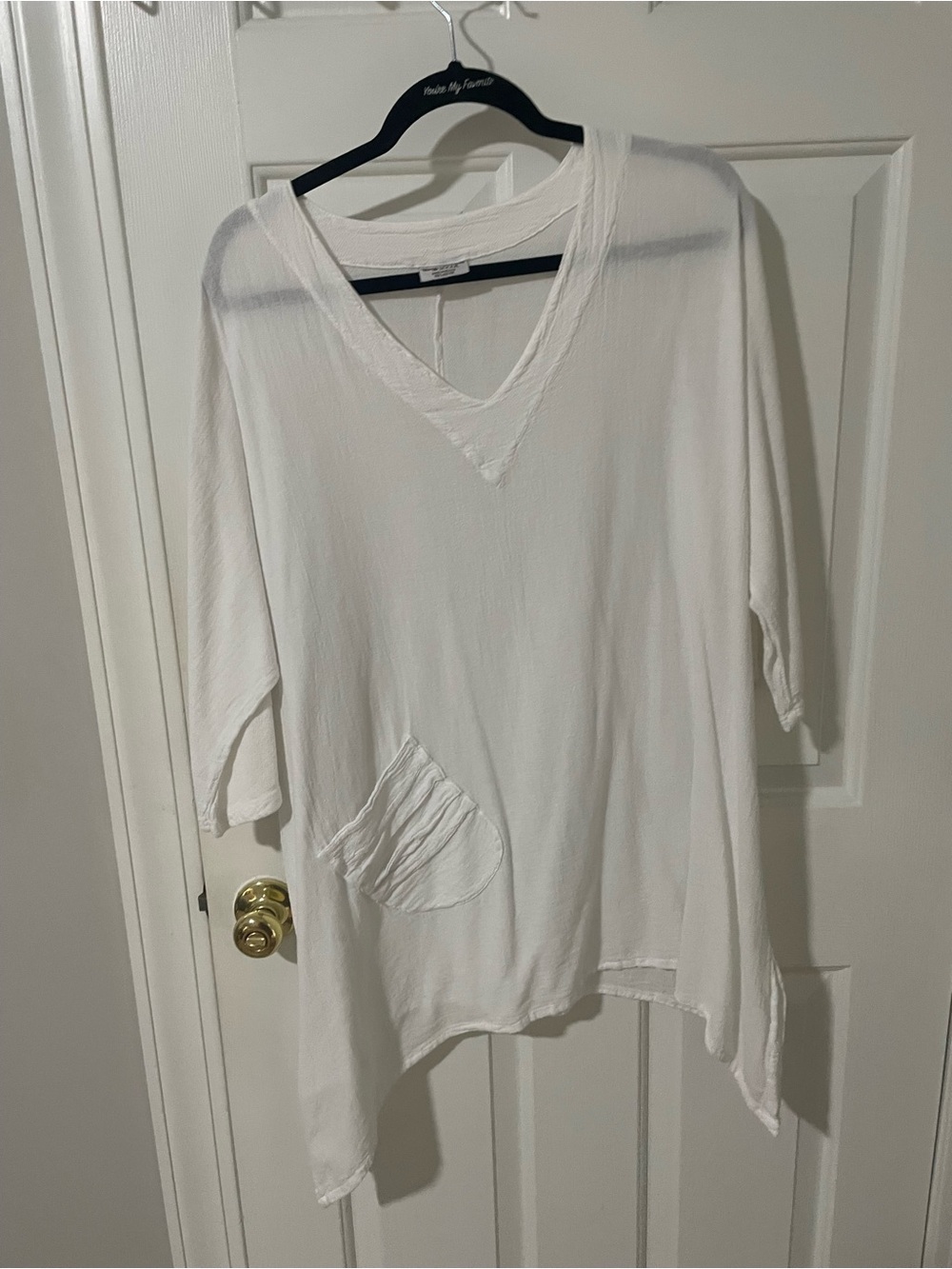 L/xl cottonseed white gauze tunic